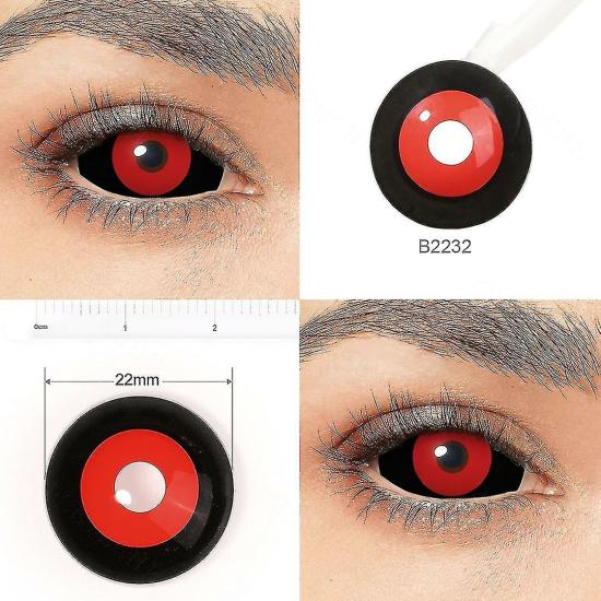 Contact Lenses | 22Mm Red And Black Sclera Contacts Full Eye Halloween Contact Lenses Tokyo Ghoul Scary Cosplay Contact Lenses Vampire Eye Lenses Contact Lenses Black