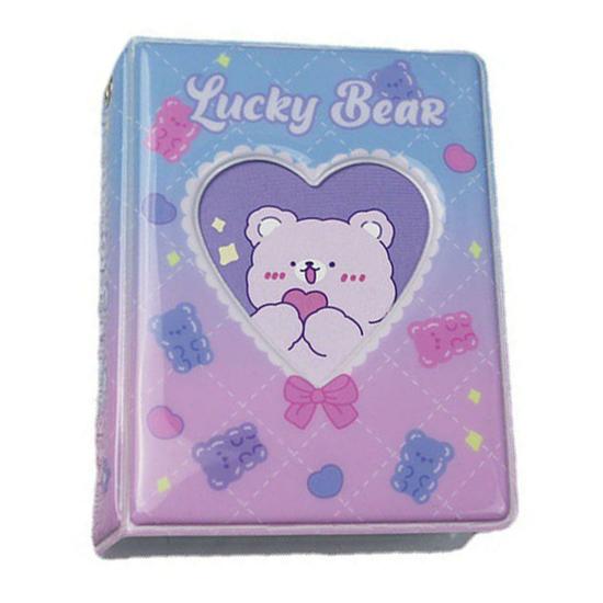 Contact Lenses | 3 Inch Photo Album Korean Style Cute Cartoon Rabbit Bear Picture Storage For Case 40 Pockets Kpop Photocard Holder For Girls Contact Lenses As picture shown