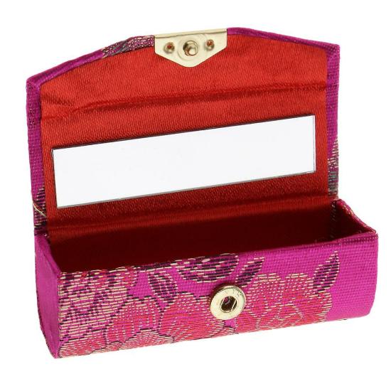 Contact Lenses | 5Pcs Brocade Lipstick Lip Gloss Case Storage Box Balm Holder & Mirror Random Contact Lenses Contact Lenses