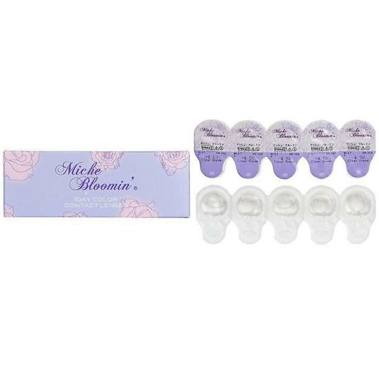 Contact Lenses | Miche Bloomin’ Quarter Veil 1 Day Color Contact Lenses (107 Clear Grege) – – 4.50 10Pcs Contact Lenses Contact Lenses