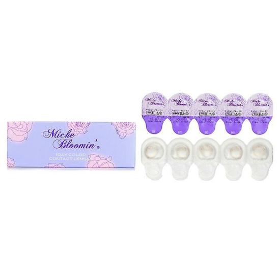 Contact Lenses | Miche Bloomin’ Quarter Veil 1 Day Color Contact Lenses (107 Clear Grege) – – 5.00 10Pcs Contact Lenses Contact Lenses