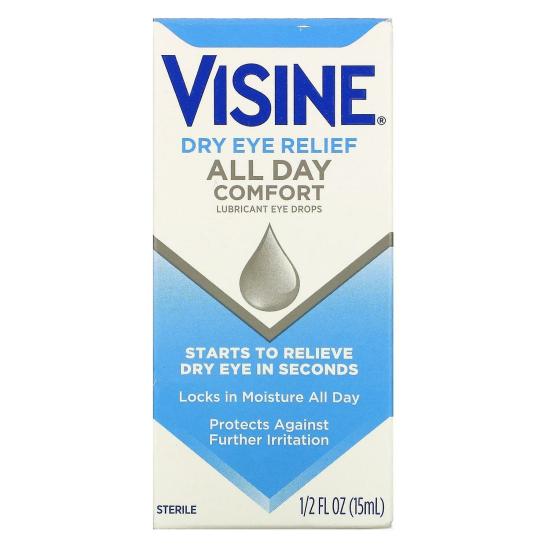 Eye Drops & Lubricants | Visine, Dry Eye Relief, Lubricant Eye Drops, All Day Comfort, 1/2 Fl Oz (15 Ml) Eye Drops & Lubricants Eye Drops & Lubricants