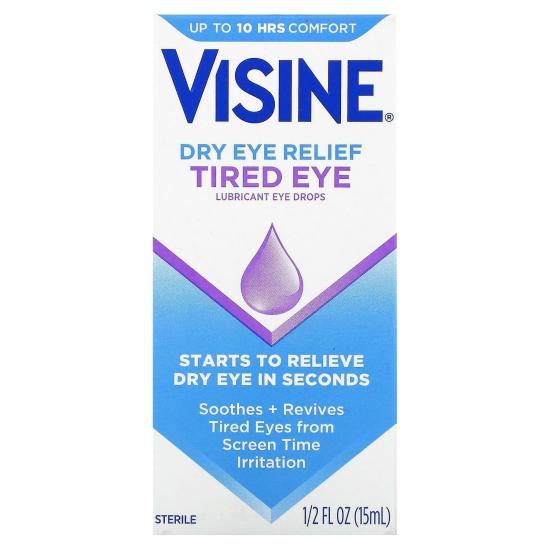 Eye Drops & Lubricants | Visine, Dry Eye Relief, Lubricant Eye Drops, Tired Eye, 1/2 Fl Oz (15 Ml) Eye Drops & Lubricants Eye Drops & Lubricants