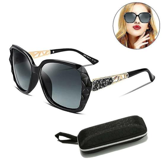 Eyewear Accessories | 1 Pcs Polarized Square Sunglasses Sparkling Composite Shiny Frame And Square Glasses Case Eyewear & Care Eyewear Accessories