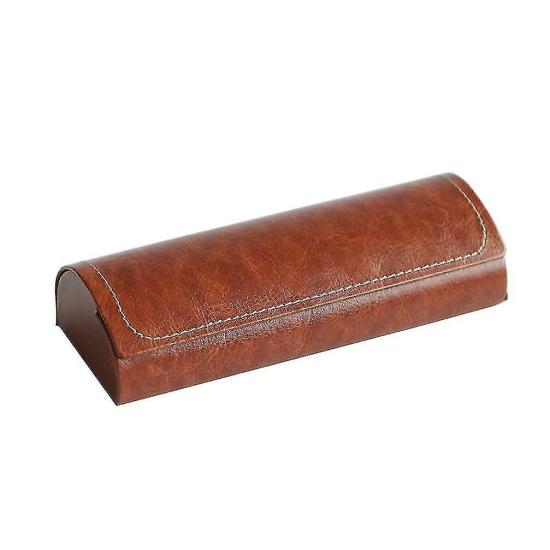 Eyewear Accessories | Glasses Case Leather Glasses Case With Magnetic Closure For Men And (Brown) Eyewear & Care Brown