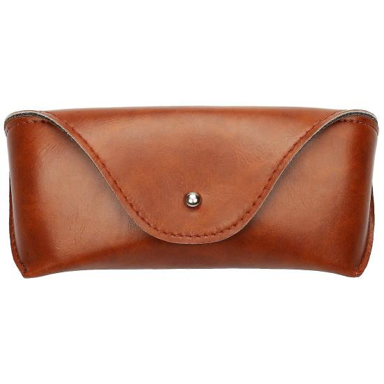 Eyewear Accessories | Portable Leather Soft & Semi Hard Sunglasses Case Eyeglass Case Storage Eye Glasses Brown Eyewear & Care Brown