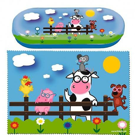 Eyewear Accessories | Set Of Glasses Case In Metal And Polishing Cloth Kids With Animals Eyewear & Care Eyewear Accessories