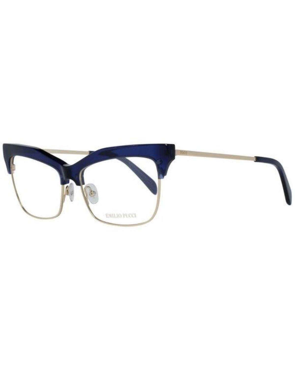 Glasses | Emilio Pucci Plastic Full-Rim Optical Frames With Gold Accents Eyewear & Care Emilio Pucci