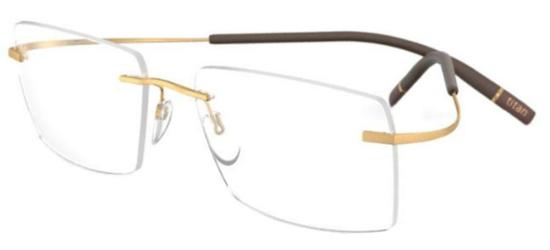 Glasses | Eyewear Frames Silhouette Tma The Icon 5541/Fq Gold Dome 52/19/145 Man Eyewear & Care Glasses