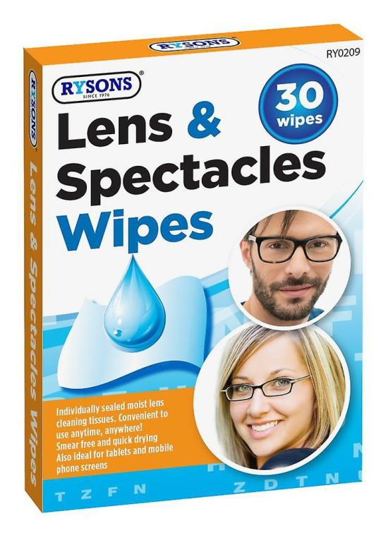 Eyewear Accessories | 30 X Spectacle Lens Cleaning Wipes Glasses Sunglasses Smear Free Eyewear & Care Eyewear Accessories