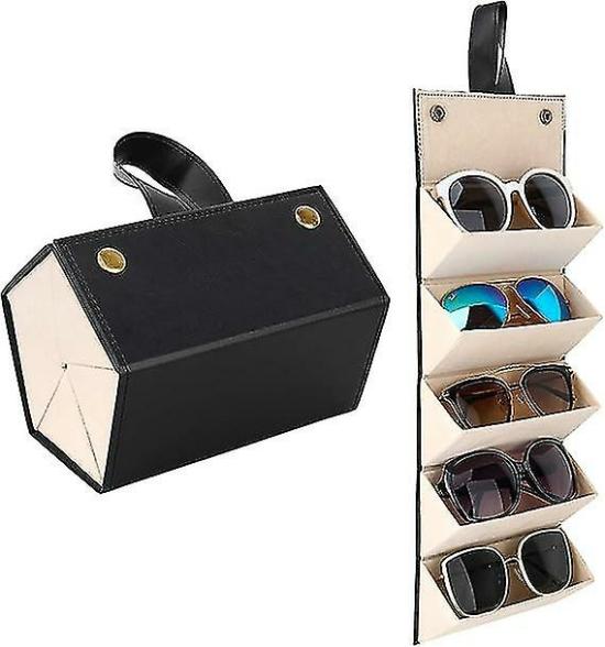 Eyewear Accessories | Sunglasses Organizer With 5 Slots, Travel Glasses Case Storage Portable Sunglasses Storage Case Pouch Eyewear & Care Eyewear Accessories